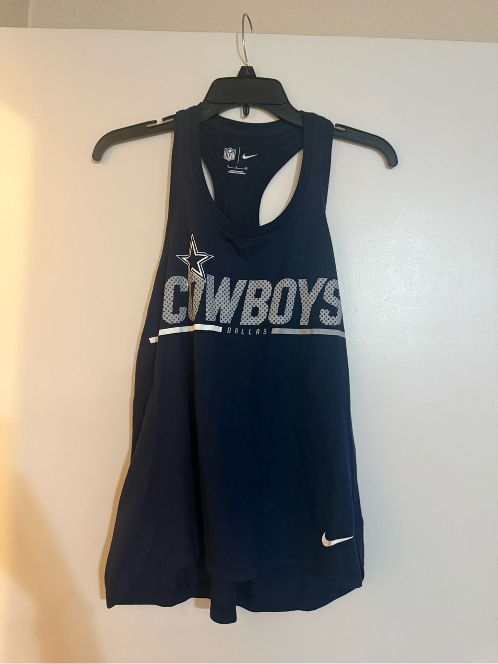 NWT Nike Dallas Cowboys Women’s Racerback Tank Top Navy Size Small NFL